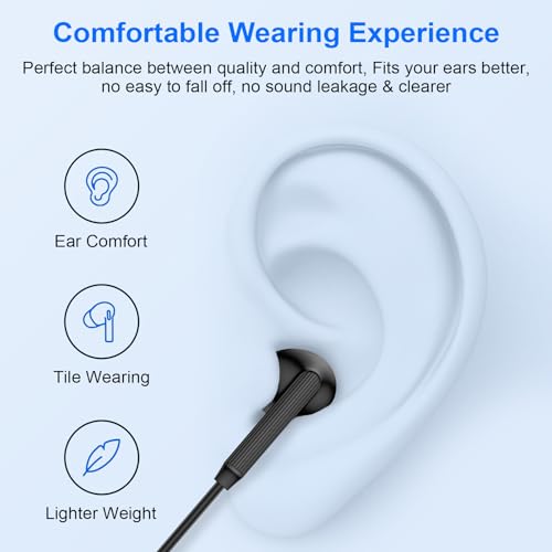USB C Samsung Earbuds Wired Ear Buds for Samsung Galaxy A16 A17 A36 5G A26 - color: Black