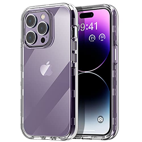 AICase for iPhone 13 pro max Clear Case(6.7"),Heavy Duty Drop Protection Full Body Rugged Shockproof/Dust Proof 3-Layer Military Protective Tough Durable for iPhone 13 pro max - color: Clear heavy duty