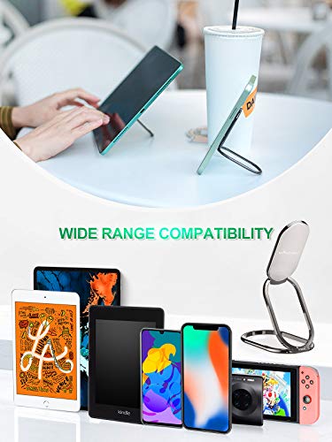 Phone Ring Holder Finger Kickstand 360°Rotation Cellphone Back Grip Foldable Cell Phone Stand for Desk Compatible with iPhone iPad Smartphones Tablets (Gun Black) - color: Gun Black