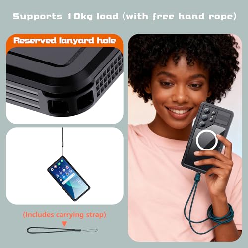 Waterproof Phone Case for Samsung Galaxy S26 Ultra Protective Black - color: Black, size: Samsung Galaxy S26 Ultra