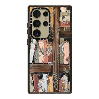 CASETiFY for Galaxy S24 Ultra Case - Impact | 8.2 ft. 4x Military Grade Drop Protection | Bookshelf Garden by KT's Canvases | Black - color: Bookshelf Garden, size: Galaxy S24 Ultra (6.8")
