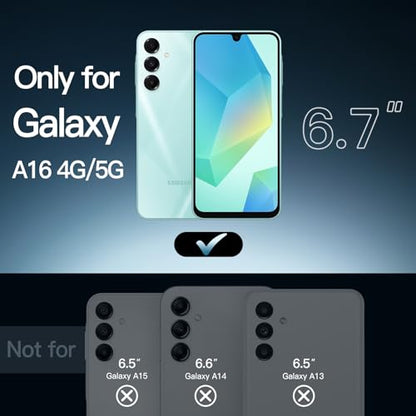 JETech Case for Samsung Galaxy A16, Anti-Yellowing, Light Green | Shockproof Protection, Scratch Resistant Hard PC Back, Durable Transparent TPU Bumper - color: Light Green, size: Galaxy A16
