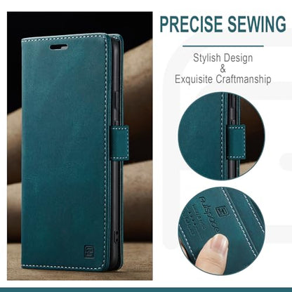 HAII Case for Google Pixel 10a 6.3",PU Leather Folio Flip Wallet Case with Card Holster Stand Kickstand Magnetic Closure Shockproof Phone Cover for Google Pixel 10a (Blue) - color: Blue