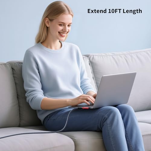 USB C Camera Tethering Cable for Right Angle Thunderbolt 5 Cable 10FT, Support 40Gbps, 240W PD, 8K@60Hz, 4K@144Hz for Thunderbolt 4, iPhone 17, USB4, Canon, Sony, Nikon, Fuji, Mac mini M4 - size: Right Angle 10FT