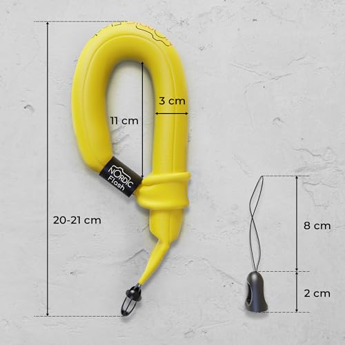 Waterproof Phone & Camera Float Wrist Strap for Underwater | Waterproof Float Strap Compatible with GoPro Hero 13, Insta360 X4, DJI Action 5 Pro, iPhone, OM System TG-7 & Kodak WPZ2 - color: Yellow Burst