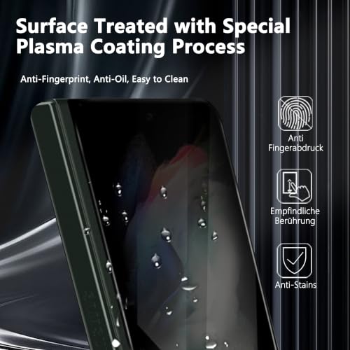 2 Pack Privacy Screen Protector for Samsung Galaxy Z Fold 3, Anti-Spy Tempered Glass, 9H Anti-Scratch, Case Friendly - size: for Galaxy Z Fold 3