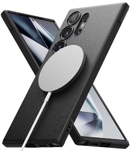 Ringke Onyx for Samsung Galaxy S24 Ultra Case [Compatible with MagSafe] Oil & Dirt Resistant, Enhanced Camera Lens Protection, Comfortable Grip, Non-Slip, Lightweight Cover - Magnetic Black - color: Magnetic Black, size: Galaxy S24 Ultra