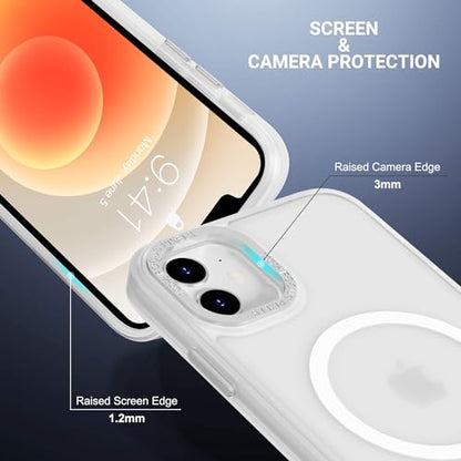 ULAK Case for iPhone 12/12 Pro Case, Compatible with MagSafe, Clear/Mag | Shockproof Magnetic Women Girls Anti-Scratch Protective Phone Case Designed for iPhone 12 & iPhone 12 Pro 6.1 inch - color: Clear/Mag