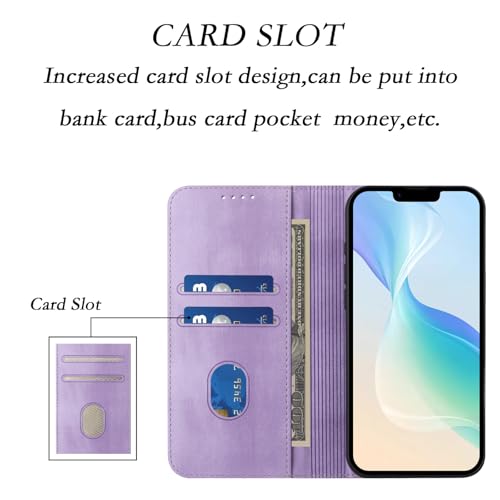 Back Case Compatible with Galaxy A10E Wallet, Bumper Leather Phone Case with RFID Blocking Ultra Slim Leather Cover Scratch Resistant Shell Protection Case Compatible with Samsung Galaxy A20E/A10E - color: Purple