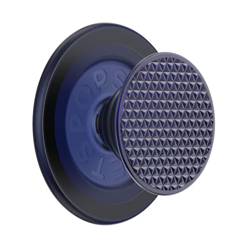 PopSockets Phone Grip for MagSafe, Magnetic Holder- Knurled Navy - color: French Navy Knurl, style: MagSafe