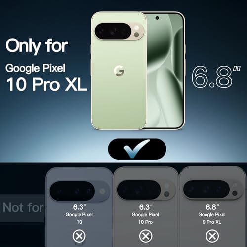 JETech Case for Google Pixel 10 Pro XL, Anti-Yellowing, Jade | Shockproof Protection, Scratch Resistant Hard PC Back, Durable Transparent TPU Bumper - color: Jade, size: Pixel 10 Pro XL
