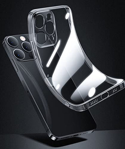 ZEZHOU Design for iPhone 12 Pro Max Crystal Clear Case, Non Yellowing, Shockproof Inner Silicone Bumper, Military Grade Drop Protection Slim Thin Phone Case for iPhone 12 Pro Max, 6.7" - color: Soft Clear, Slim Yet Protective