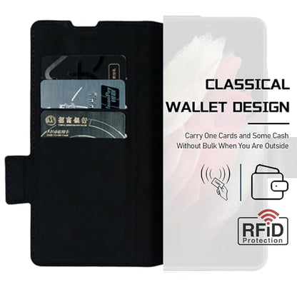 for Samsung Galaxy Z Fold 7 Wallet Case with Card Holder Slots & Compatible with MagSafe, RFID Blocking, Hinge Protection, Magnetic Luxury Leather Slim Wallet Folio Phone Cover (Black) - color: Black, size: Z Fold 7