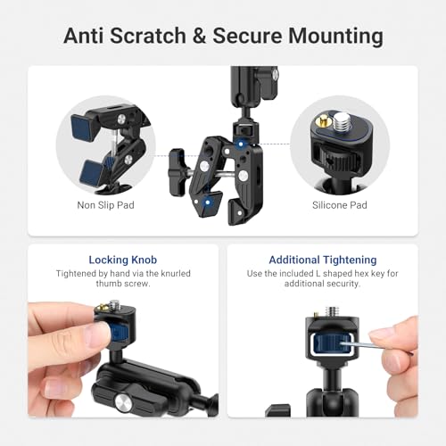 NEEWER Basics Magic Arm with Desk Clamp for Phone Webcam Camera Mic, UA062