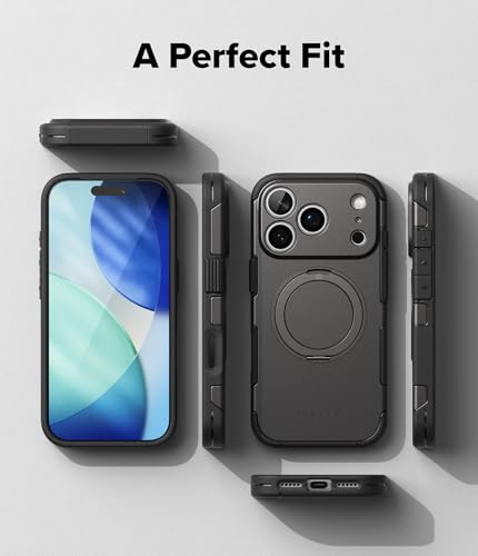 Ringke for iPhone 17 Pro Max Case [Alles Pro Gunmetal] | Compatible with MagSafe, 360° Rotating Kickstand, Camera Control Capture Button Protection, Powerful Magnet - color: Gunmetal, size: iPhone 17 Pro Max