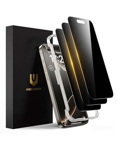 UNBREAKcable Privacy Screen Protector for iPhone 16 Pro Max - 3 Pack - size: iPhone 16 Pro Max