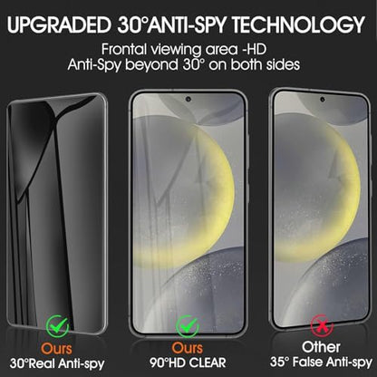 3 Pack TPU Privacy Screen Protector for Samsung Galaxy S25 FE 6.7" - size: Samsung Galaxy S25 FE 5G
