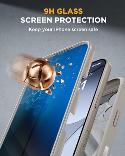 miracase for iPhone 17 Pro Privacy Series Case, Magsafe, Titanium - color: Natural Titanium, size: iPhone 17 Pro