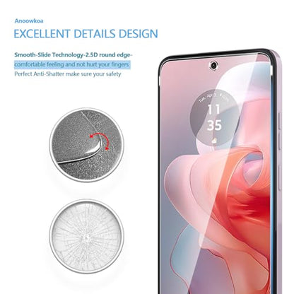 Anoowkoa [3 Pack Designed for Moto G Power 5G 2024/Moto G 2025/Moto G 2026 Screen Protector.Tempered Glass Film Specially.Anti-Breakage. Anti-Scratch .No Bubbles .9H Hardness
