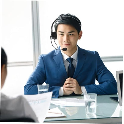 DOITOOL USB Wired Single Ear Headset with Microphone Noise Cancelling Technology for Calls for Gaming and Business Use Lightweight Design for Comfort and Portability