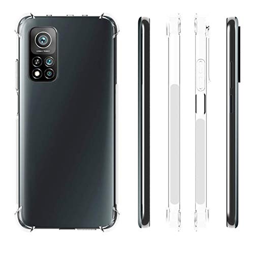 USTIYA Case for Xiaomi Mi 10T 5G y 10T Pro 5G y K30 Case Clear TPU Four Corners Protective Cover Transparent Soft funda
