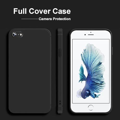 TENOC Phone Case Compatible with iPhone 6 Plus & iPhone 6s Plus, Black Case Anti-Fingerprint Protective Bumper Matte Cover for 5.5 Inch - color: Black, size: iPhone 6/6s Plus