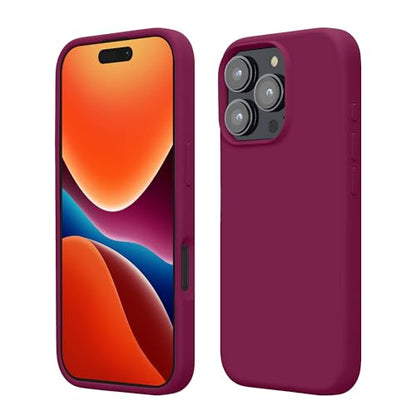 kwmobile Case Compatible with Apple iPhone 16 Pro Case - TPU Silicone Phone Cover with Soft Finish - Pomegranate Red - color: pomegranate red, size: iPhone 16 Pro