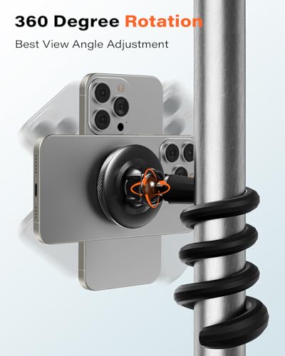 A2C Magnetic Gooseneck Gym Phone Holder for Treadmill Peloton Stroller Desk