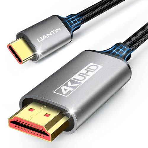 UANTIN USB C to HDMI Cable 6Ft for Home Office 4K High-Speed - size: 6FT, style: 1 Pack
