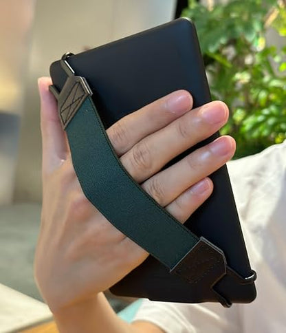 Security Hand-Strap for 6-8" Kindle eReaders Fire Tablet - Kindle/Kobo/Voyaga/Lenovo/Sony Kindle E-Book Tablet, High-Elasticity Versatile Hand Strap Lightweight Finger Grip Holder,Green - color: Green