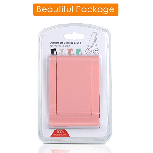 Desktop Cell Phone Stand Holder Multi-Angle Adjustable Phone Desk Stand Tablet Holder for iPhone 17 16 15 14 13 12 11 Pro Max XS XR Samsung Galaxy S22 S21 S20 S10 S9 Edge Android Smartphone - color: Pink