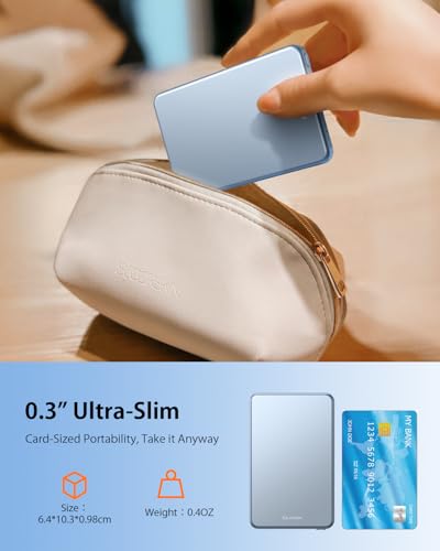 [0.3" Ultra Slim] [Alloy-Made] ULiXWH for Magsafe Portable Charger iPhone | 2026 Upgrade Fast Charging 5000mAh Magnetic Power Bank, Wireless Battery Pack for iPhone 17 Air 16 15 Pro Max 14 13, Blue - color: Blue