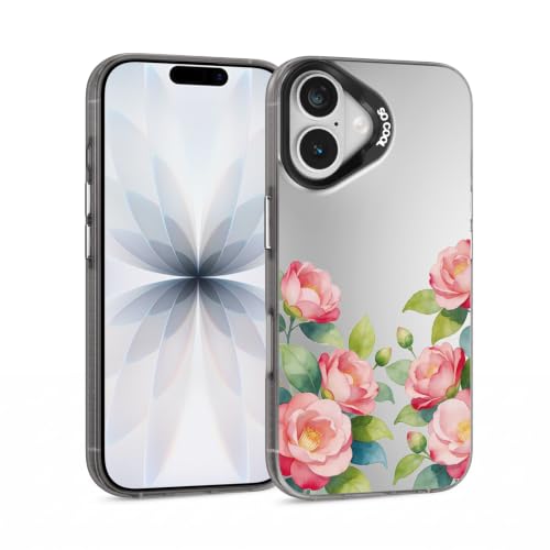 for iPhone 17 Case, TPU, Drop Protection, Camellia | Matte Silver Back, Shockproof, Fade-resistant, Anti-yellow, Lens Protection, Precise Cutout, Slim grip, Watercolor Camellia - color: Camellia, size: iPhone 17