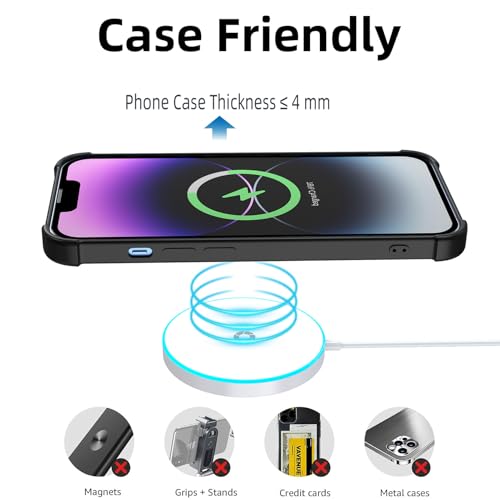 for MagSafe Charger, Magnetic Wireless Charging Pad for iPhone 17/17 Pro/17 Pro Max/Air/16 15 14 13 12 Pro Max Plus mini & AirPods 2 3 Pro, Strong Magnet, USB-C/A Ports (White-V2) - color: White-V2