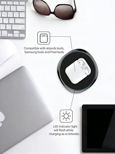 NANAMI 10W Max Wireless Charger Pad for iPhone, Samsung and Other Devices - color: Black