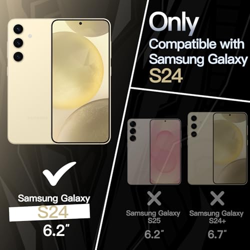 JETech Slim Case for Samsung Galaxy S24, Amber Yellow | Camera Lens Protection, Soft TPU Design, Matte Finish, Shockproof Protection - color: Amber Yellow, size: S24