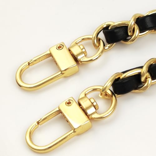 2PCS Cell Phone Chain Crossbody,Phone Lanyard,47.2" Metal Chain with Leather Strap for IPhone Case - color: Black-47inch