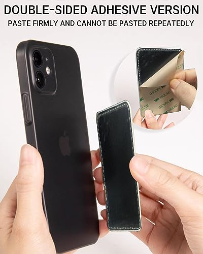 Phone Card Holder Leather, Dual Pocket Phone Wallet Adhesive Stick On, Cute Phone Case Credit Card Holder, Suitable for Most of Phones Cute Polka Dots