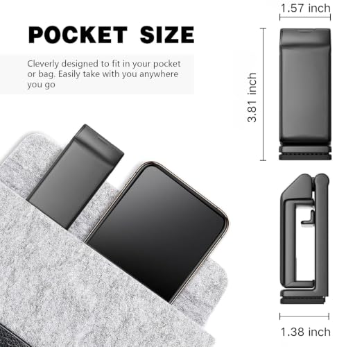 Multi-Function Cell Phone Stand, Foldable and Portable，Built-in Phone Stand - color: Black, size: Foldable Stand