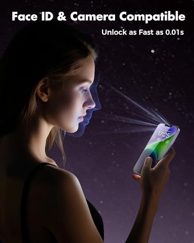 UNBREAKcable 4PCS Screen Protector for iPhone 14-2 Privacy Tempered Glass+2 Clear Glass Double Shatterproof [Easy Installation Frame] [9H Hardness] [Case Friendly] Anti-Scratch for iPhone 6.1 inch - size: iPhone 14