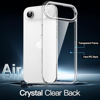 JETech Case for iPhone Air, Non-Yellowing Shockproof Phone Bumper Cover, Anti-Scratch Clear Back, 6.5-Inch Display (Clear) - color: Clear, size: iPhone Air
