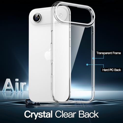 JETech Case for iPhone Air, Anti-Yellowing, Clear | Shockproof Protection, Scratch Resistant Hard PC Back, Durable Transparent TPU Bumper - color: Clear, size: iPhone Air