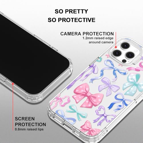 MOSNOVO Case for iPhone 12 & iPhone 12 Pro, [Buffertech 6.6ft Military-Grade Drop Protection] [Anti Peel Off Tech] Clear TPU Bumper Phone Case Cover Design - Bows - color: Clear - Bows, size: iPhone 12 / iPhone 12 Pro