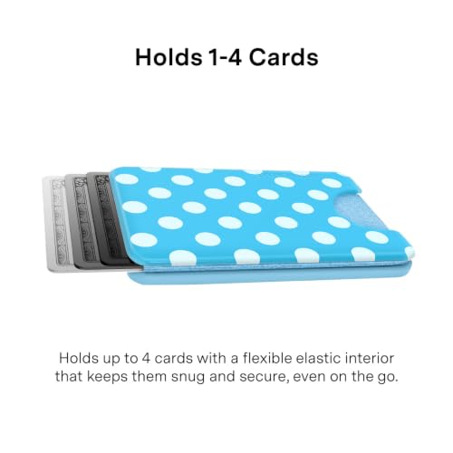 VELVET CAVIAR compatible with MagSafe Wallet - Magnetic Card Holder - color: Aquamarine Polka Dot