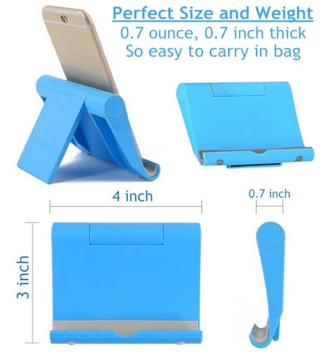Cell Phone Stand 2 Pack, Desktop Holder for Phones & Tablets (2, Blue+Pink) - color: Blue+Pink