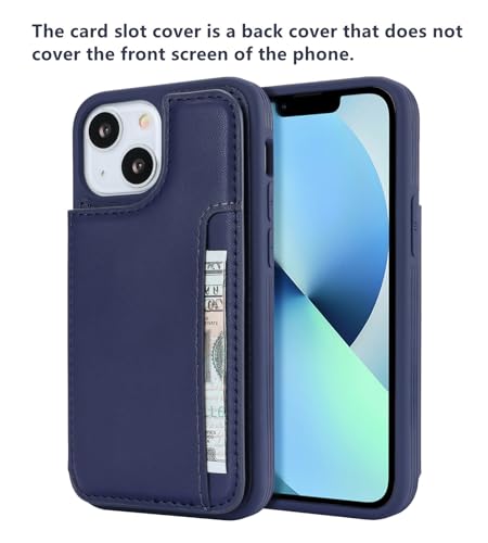 iCoverCase Compatible with iPhone 13 Mini Case with Card Holder, Wallet Phone Case for Women Men RFID Blocking PU Leather Protective Case 5.4 Inch (Dark Blue) - color: Dark Blue