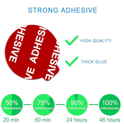 14 Pack Very High Bond Sticky Adhesive Replacement Compatible with Socket Mount Base Sticker Pads for Collapsible Grip & Stand (Red)