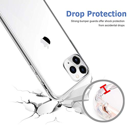 TENOC Phone Case Compatible with iPhone 11 Pro, Clear Case Shockproof Protective Bumper Slim Cover for 5.8 Inch - color: Clear, size: iPhone 11 Pro