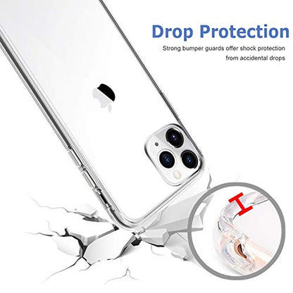 TENOC Phone Case Compatible with iPhone 11 Pro, Clear Case Shockproof Protective Bumper Slim Cover for 5.8 Inch - color: Clear, size: iPhone 11 Pro