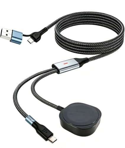100W Multi Charging Cable for Apple iWatch/iPhone 17/USB C, 6.6FT - size: AC to C+iWatch(6.6FT)